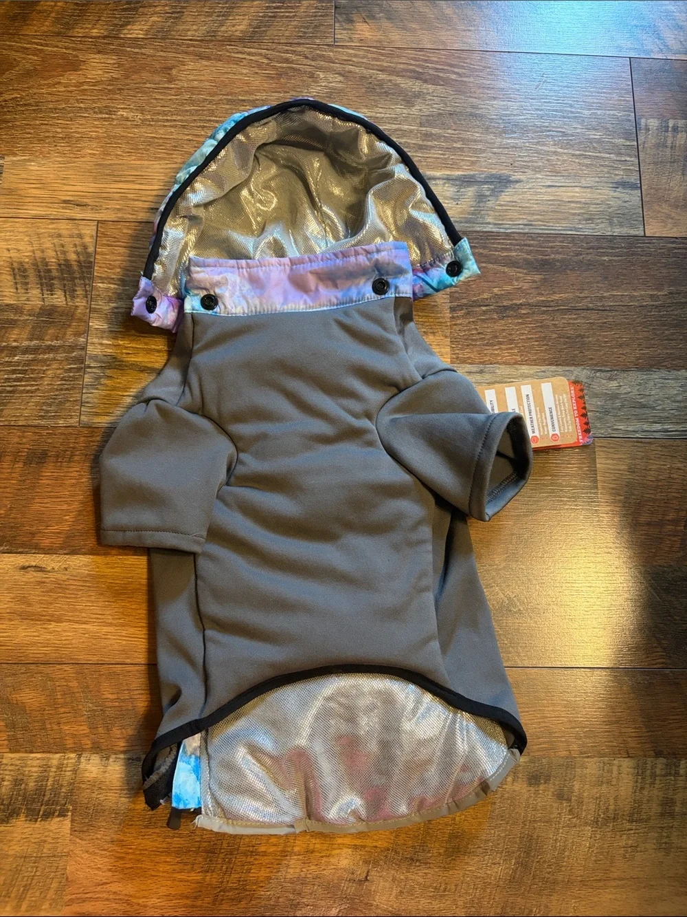 Dogs Colorful Tie-Dye Hooded Jacket - Multicolor